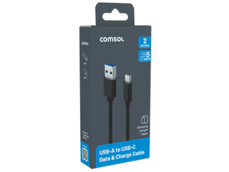 2m USB-A to USB-C 5Gbps Cable - CMAM20BK