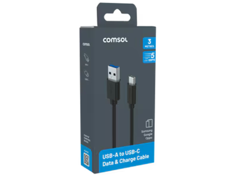 3m USB-A to USB-C 5Gbps Cable - CMAM30BK