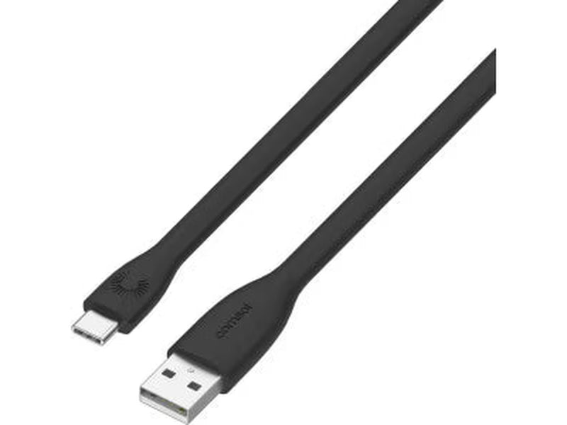 Comsol 25CM USB-A To USB-C Silicone Cable, Black - CMSB25BK