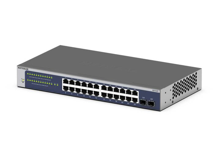 Netgear GS724T-600AUS 24-port Gigabit Ethernet Smart Switch GS724Tv6 Desktop/Rackmount