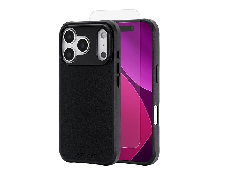 Case-Mate Case & Screen Protection Pack w/MagSafe - For iPhone 17 Pro - Black Case