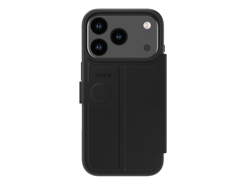 EFM Venice Wallet Case - For iPhone 17 Pro - Black