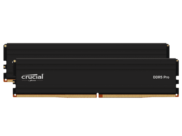 Crucial Pro 64GB 2x32GB DDR5 UDIMM 5600MHz CL46 Black Heat Spreader Memory