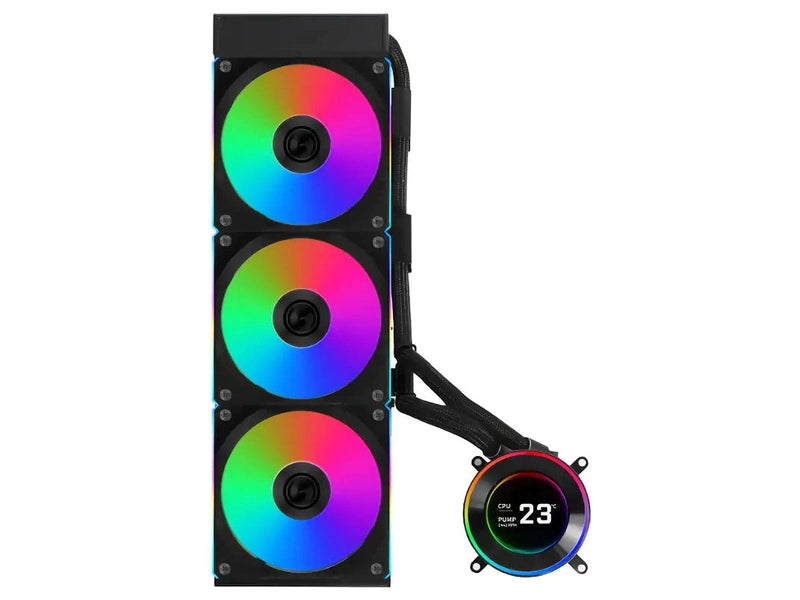 Lian Li Hydroshift II LCD-C 360CL 360mm RGB AIO CPU Cooler - Black GHS2LCD36RB