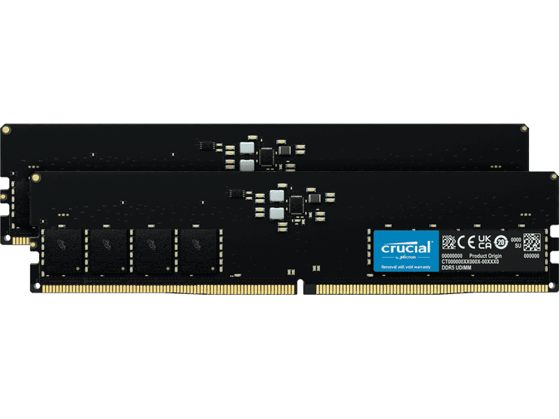 Crucial 32GB 16GBx2 Kit DDR5 Desktop Memory PC5-38400 4800MHz Unranked