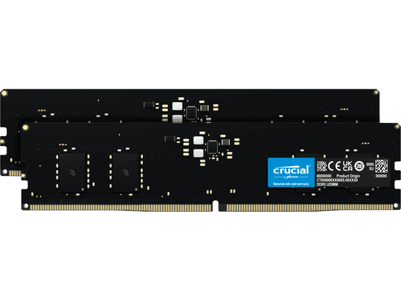 Crucial 16GB 2x8GB DDR5 UDIMM 4800MHz CL40 Desktop Memory