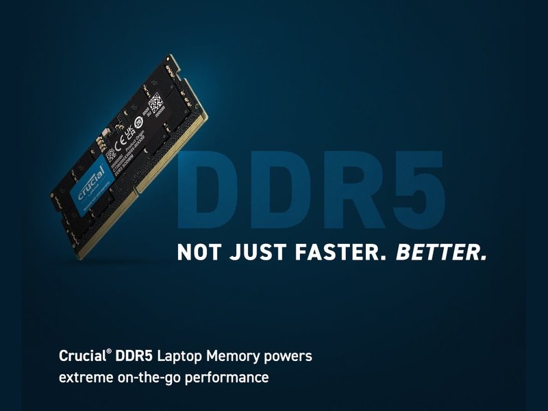 Crucial 32GB DDR5 Notebook Memory PC5-44800 5600MHz Unranked