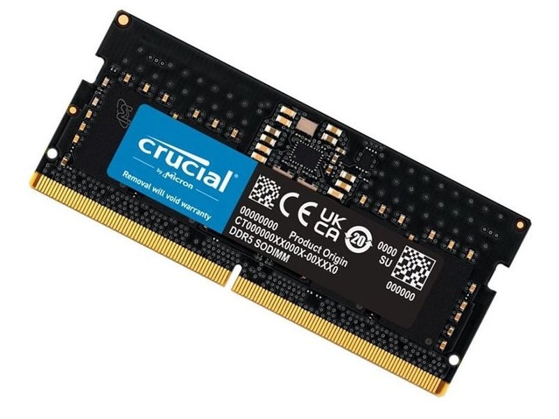 Crucial 8GB 1x8GB DDR5 SODIMM 5200MHz C42 1.1V Notebook Memory