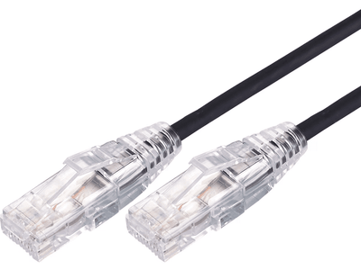 Comsol 2M 10GbE Ultra Thin Cat 6A UTP Snagless Patch Cable Black