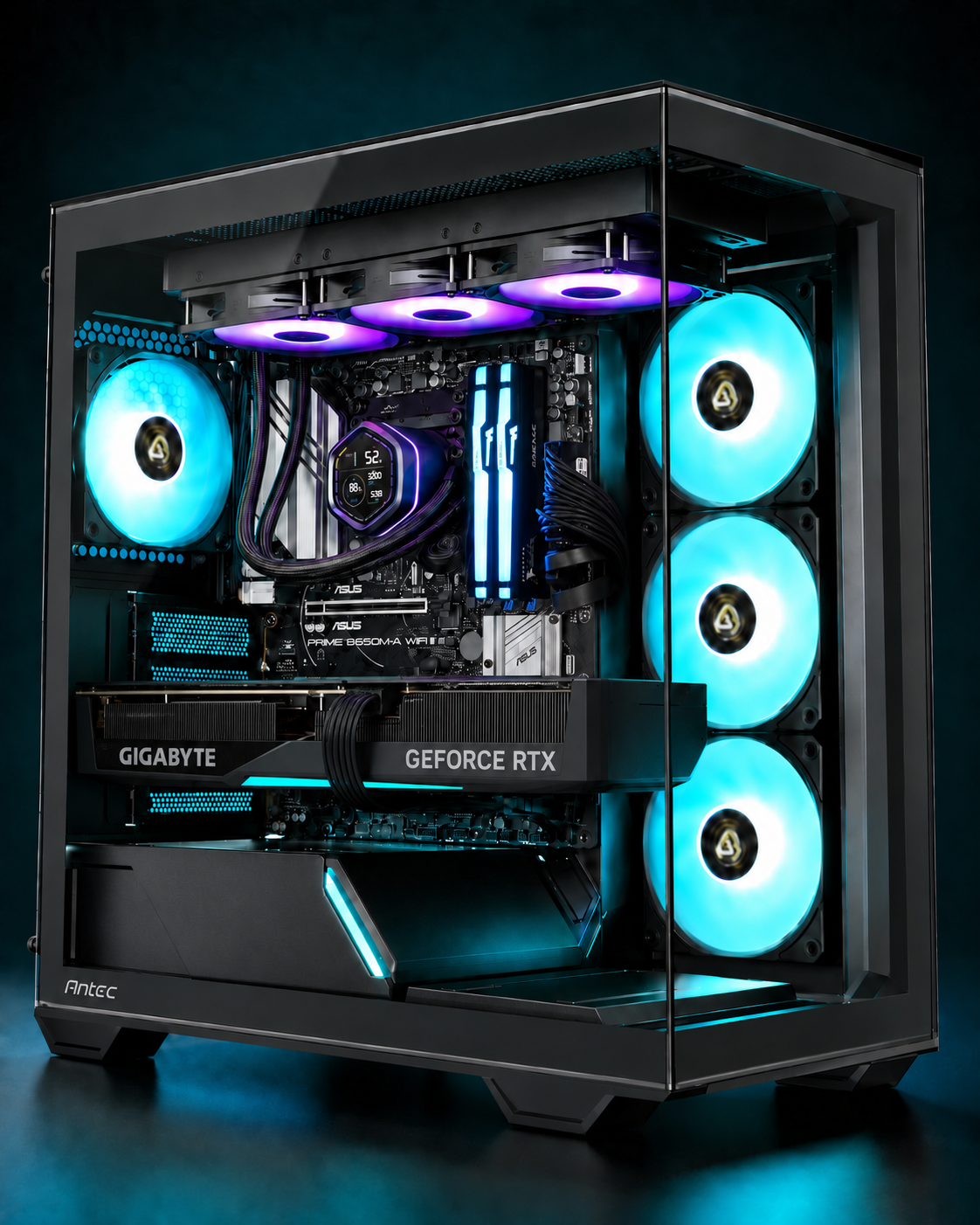 PC LAN Kraken X3D Gaming PC - Ryzen 7 7800X3D, RTX 5070 Ti 16GB, 32GB DDR5, 1TB NVMe, Windows 11