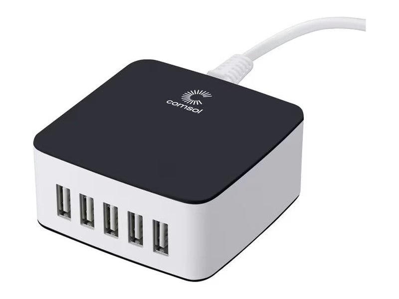 Comsol 40W 5 Port USB Desktop Charger Black - DCS58BK