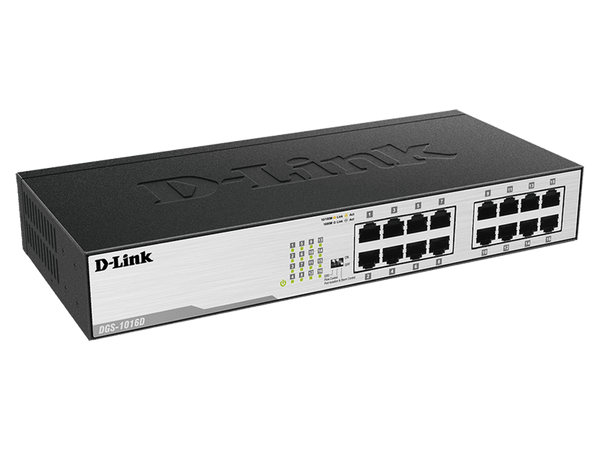 D-Link 16-Port Gigabit Unmanaged Desktop Switch with 16 Gigabit Ports