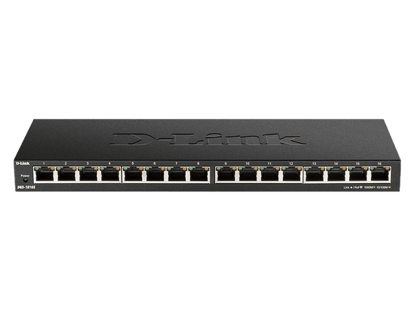 D-Link 16-Port Low Profile Gigabit Unmanaged Desktop Switch with 16 Gigabit ports