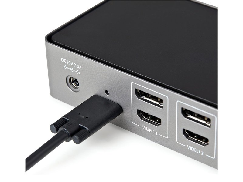 StarTech USB-C TB3 USB-A Hybrid 4K Dock Triple DISPLHDMI 3 DP 3 USB 4 85WAC3Y