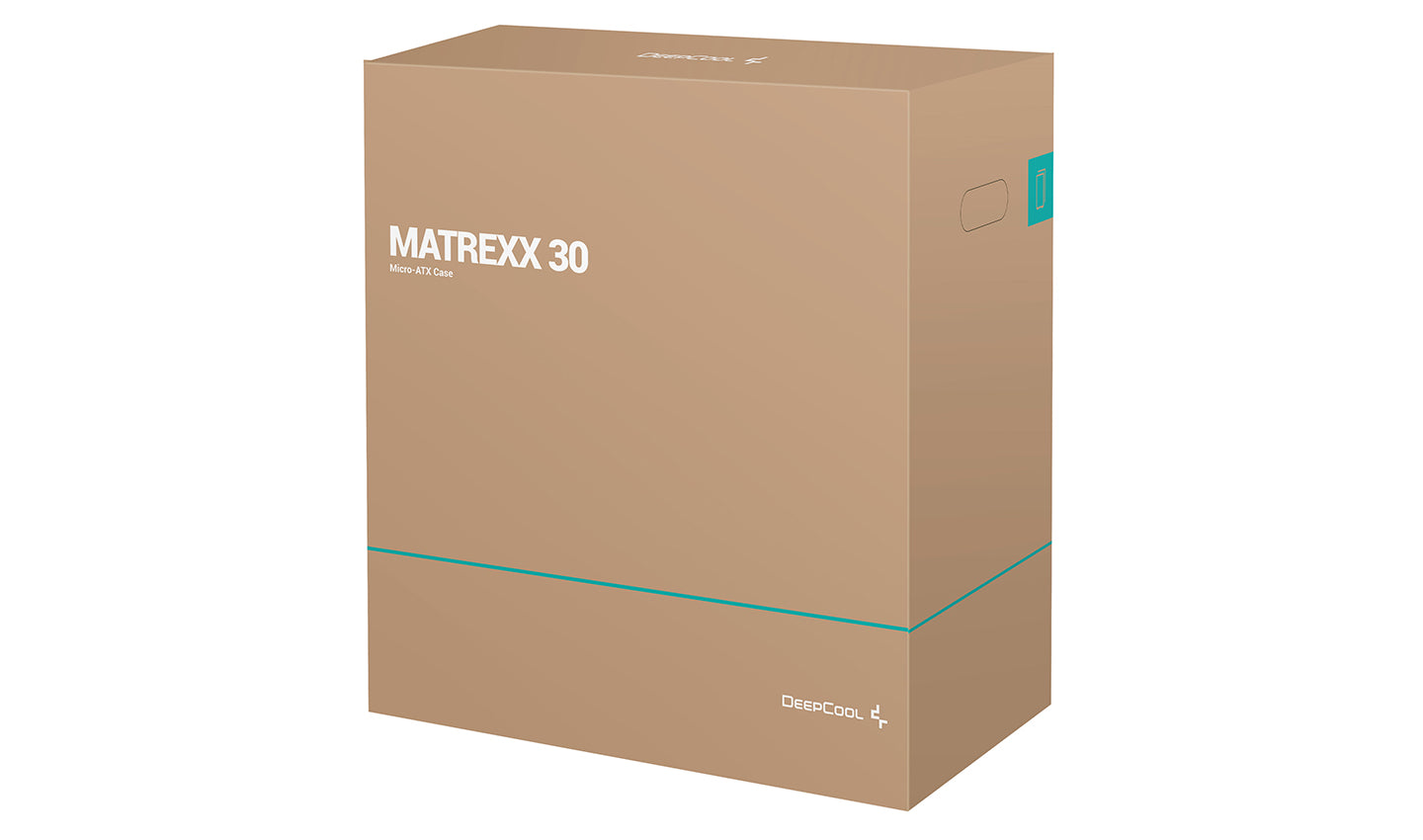 DeepCool MATREXX 30 Full Tempered Glass Side Panel M-ATX Case