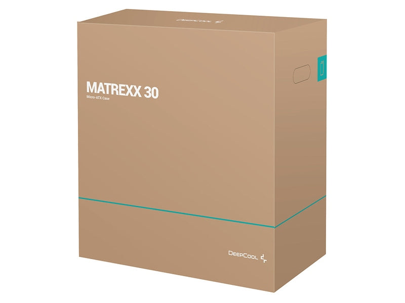 DeepCool MATREXX 30 Full Tempered Glass Side Panel M-ATX Case