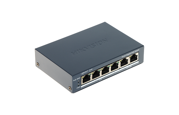 Hikvision DS-3E1506P-EI 4-Port Gigabit Smart Managed PoE Switch, 60W PoE Budget