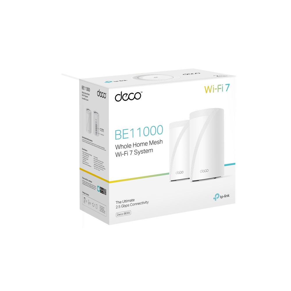 TP-Link Deco BE65 BE11000 Whole Home Mesh Wi-Fi 7 System 2-pack Deco BE65 2-pack