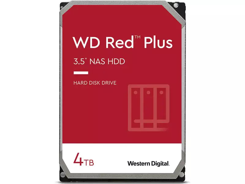 WD 4TB Red Plus 3.5" 5400RPM SATA NAS Hard Drive