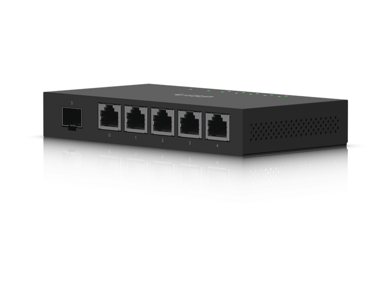 Ubiquiti EdgeRoute Advanced Gigabit Ethernet Router - Compact Powerful Router Sporting,5 Gigabit RJ45 Ports Passive PoE Support& SFP,