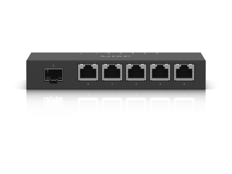 Ubiquiti EdgeRoute Advanced Gigabit Ethernet Router - Compact Powerful Router Sporting,5 Gigabit RJ45 Ports Passive PoE Support& SFP,