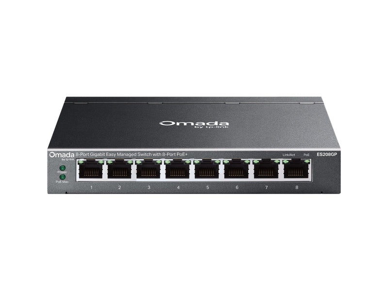 TP-Link ES208GP Omada 8-Port Gigabit Easy Managed Switch with 8-Port PoE+