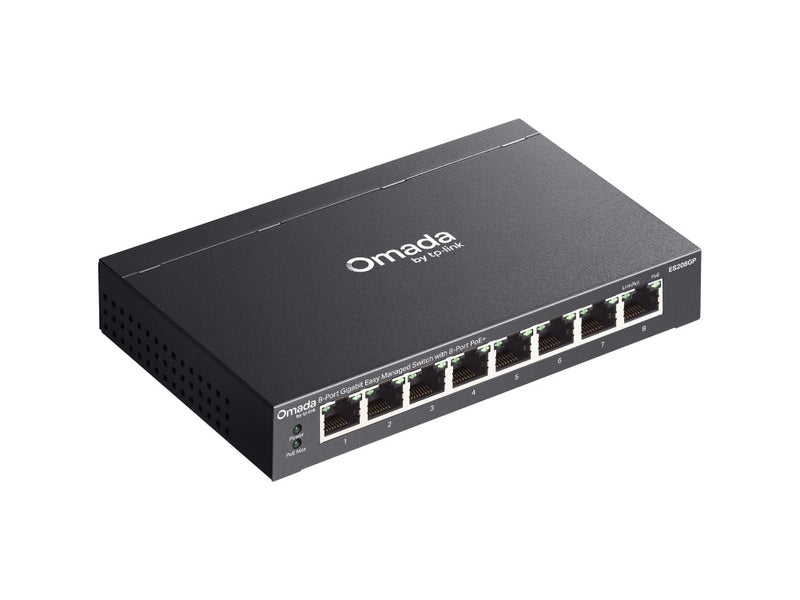 TP-Link ES208GP Omada 8-Port Gigabit Easy Managed Switch with 8-Port PoE+