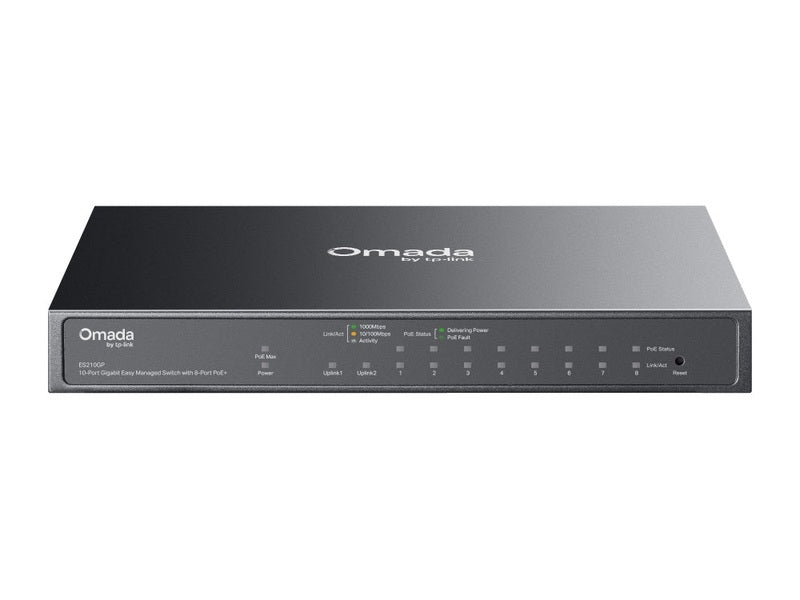 TP-Link ES210GP Omada 10-Port Gigabit Easy Managed Switch with 8-Port PoE+