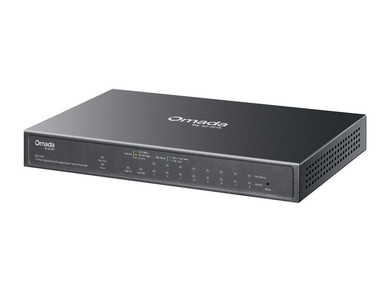 TP-Link ES210GP Omada 10-Port Gigabit Easy Managed Switch with 8-Port PoE+