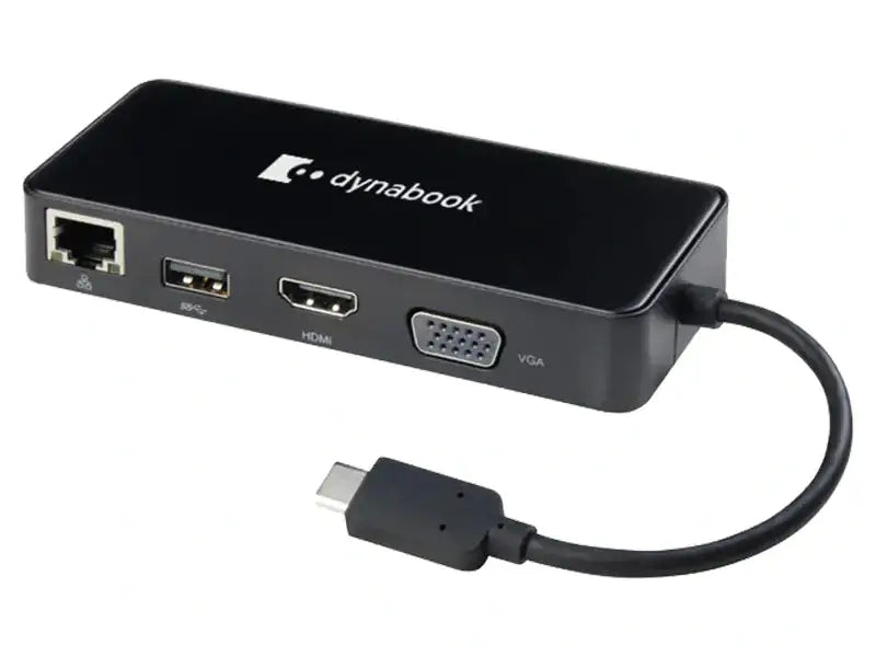 Toshiba Dynabook USB-C to HDMI/VGA/RJ45/USB-A/USB-C Travel Adapter Docking