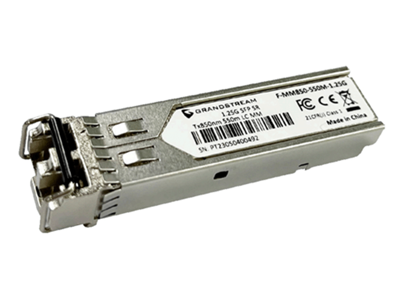 Grandstream SFP FIBER MODULE - MULTI-MODE, 850NM, 550-METER, 1.25GBPS F-MM850-550M-1.25G