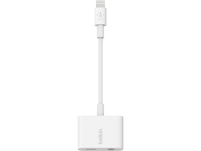 Belkin Lightning to 3.5mm Audio Adapter with Charge RockStar White
