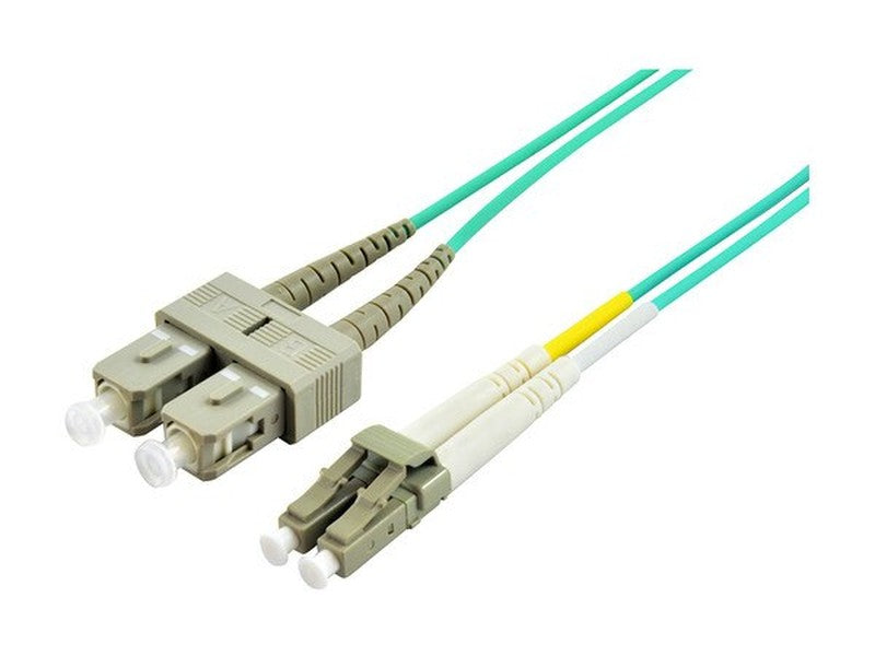 1mtr LC-SC Multi-Mode Duplex Fibre Patch Cable LSZH 50/125 OM4