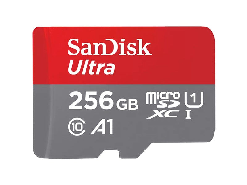 SanDisk Ultra 256GB microSD SDHC SDXC, 256 GB, 150 MB/S, 2 Years Warranty