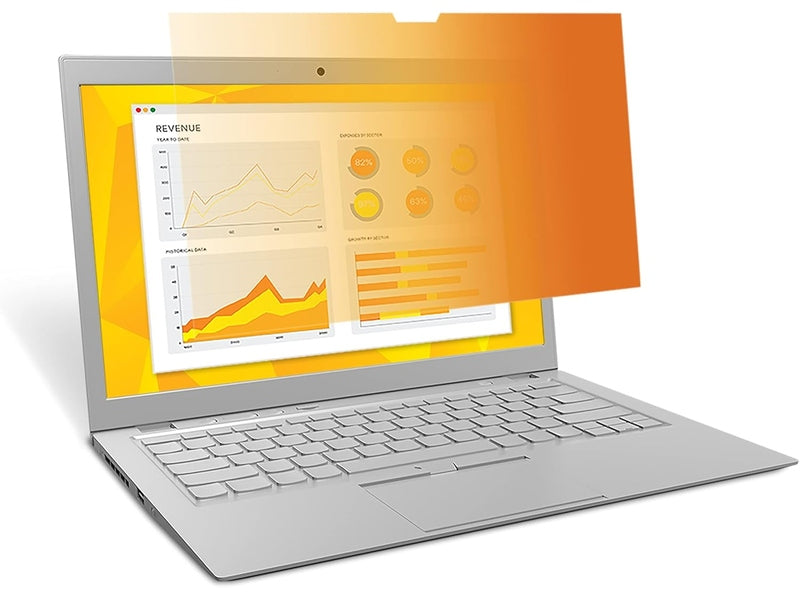 3M Gold Privacy Filter for 13.3" Laptop with 3M COMPLY Flip Attach Set and Adhesive Strips, 16:9