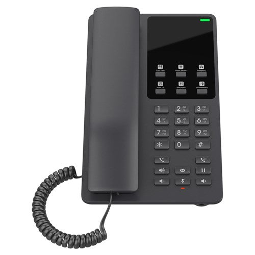Grandstream GHP621W Desktop Hotel Phone, Built-in WiFi, Black, 2 SIP Accounts, 2 Lines, 3-way Audio Conferencing