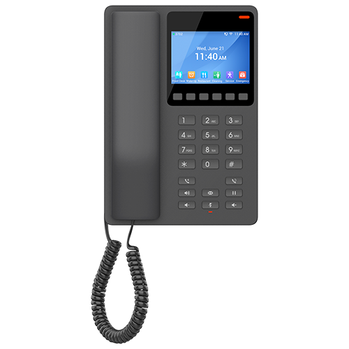 Grandstream GHP631 Desktop Hotel Phone 3.5 Color LCD PoE Black