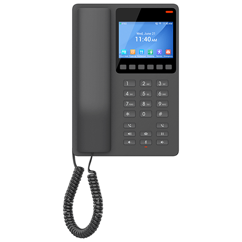 Grandstream GHP631 Desktop Hotel Phone 3.5 Color LCD PoE Black