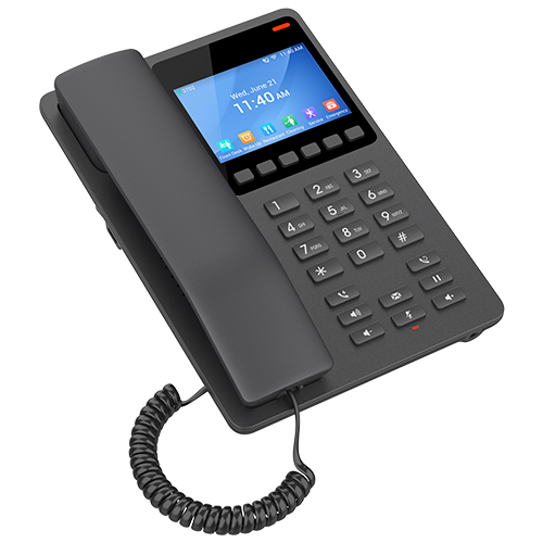 Grandstream GHP631W Desktop Hotel Phone 3.5 Color Lcd Poe Dual Band Wifi 6 Black
