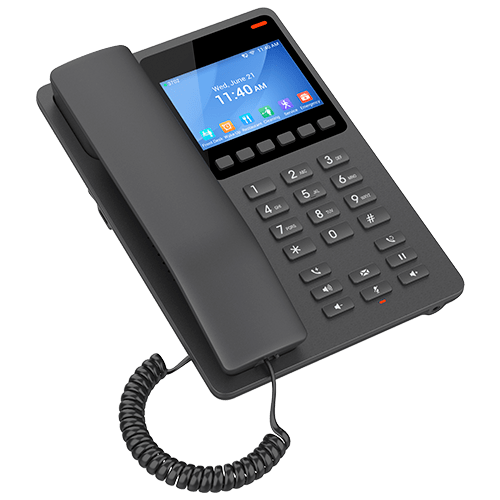 Grandstream GHP631W Desktop Hotel Phone 3.5 Color Lcd Poe Dual Band Wifi 6 Black