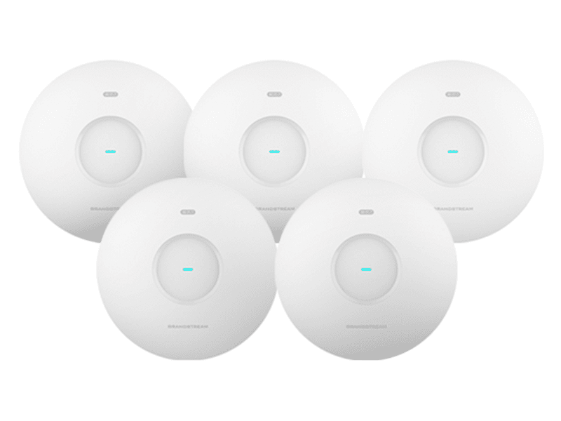Grandstream 2X4X4 TRI-BAND WI-FI 7 INDOOR AP, 1 X 10 GBE, 1 X 2.5 GBE, BLE - 3PACK GR-GWN7674-5PACK