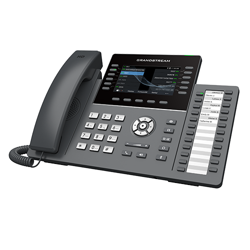 Grandstream GRP2636 12-Line Wi-Fi and POE Colour Screen with 24 multi-purpose MPK extension keys with paper slot
