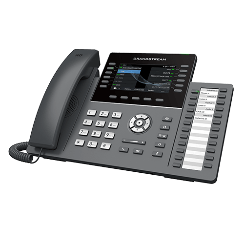 Grandstream GRP2636 12-Line Wi-Fi and POE Colour Screen with 24 multi-purpose MPK extension keys with paper slot