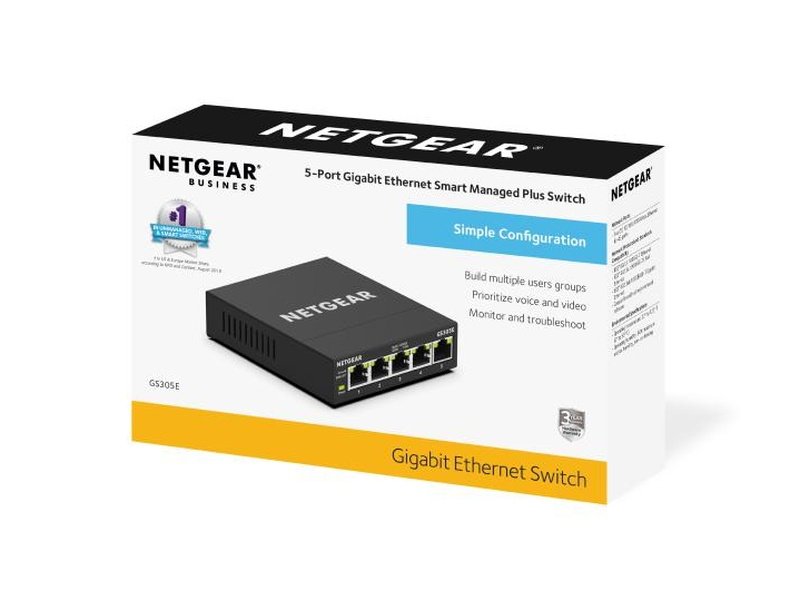 Netgear 5-Port Gigabit Ethernet SOHO Plus Switch