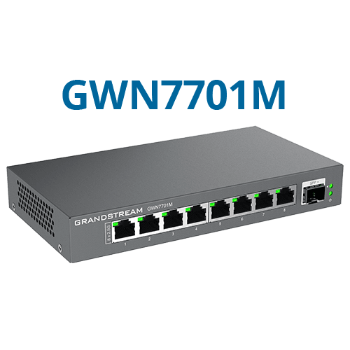Grandstream GWN7701M Unmanaged 8-Port 2.5G Multi-Gigabit Switch 1 X SFP