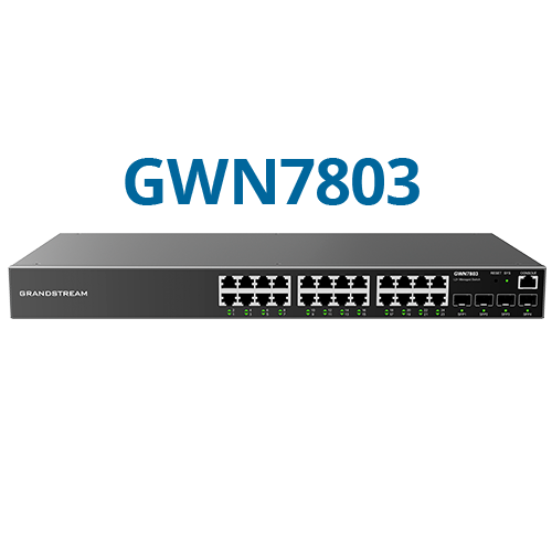 Grandstream GWN7803P Enterprise Layer 2 Managed 24-Port Gigabit PoE Network Switch w/ 4 X SFP