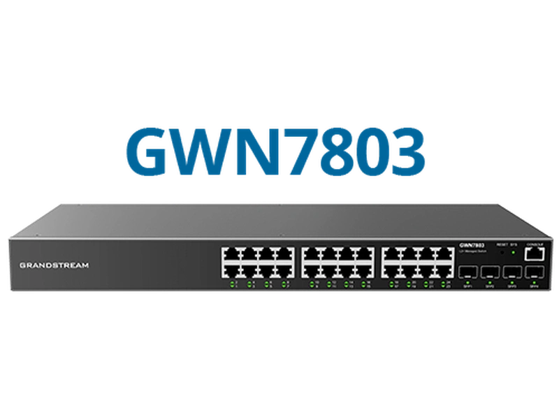 Grandstream GWN7803P Enterprise Layer 2 Managed 24-Port Gigabit PoE Network Switch w/ 4 X SFP
