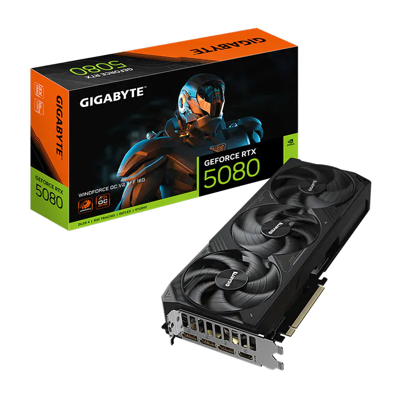 Gigabyte GeForce RTX 5080 WindForce OC V2 SFF 16G Graphics Card GV-N5080WF3OCV2-16GD