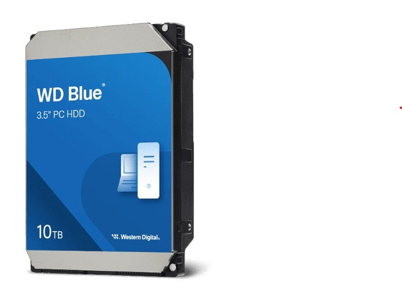 WD Blue PC Desktop Hard Drive 10TB, 3.5" SATA, 7200 RPM, CMR, 512MB, 2Y Warranty
