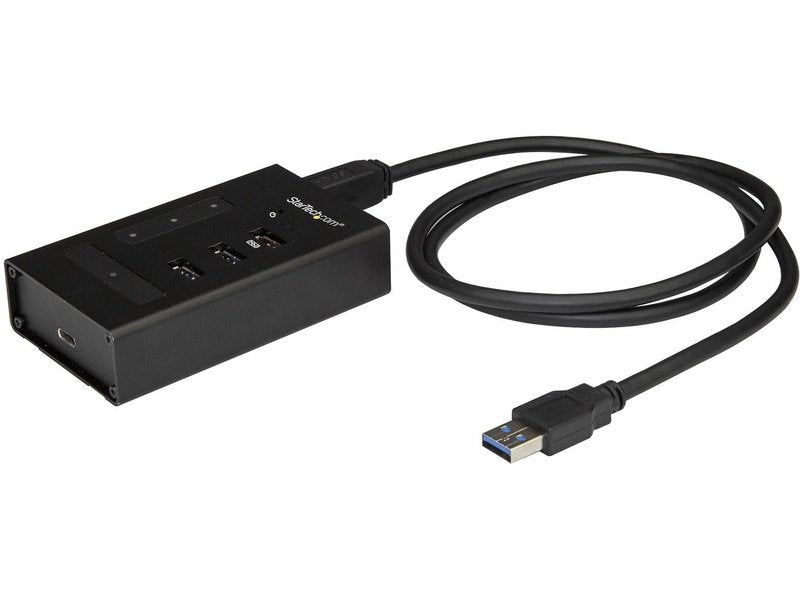 StarTech 4 Port USB 3.0 Hub 1x USB-C & 3x USB-A Mountable Metal USB Type-A Hub